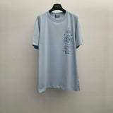 Dior T-shirt Back Pink Circle Print logo round Neck Short Sleeve25ss New Pure Cotton Unisex Style T T-shirt OS Loose Fit Base Shirt Top Half Sleeve T-Shirt