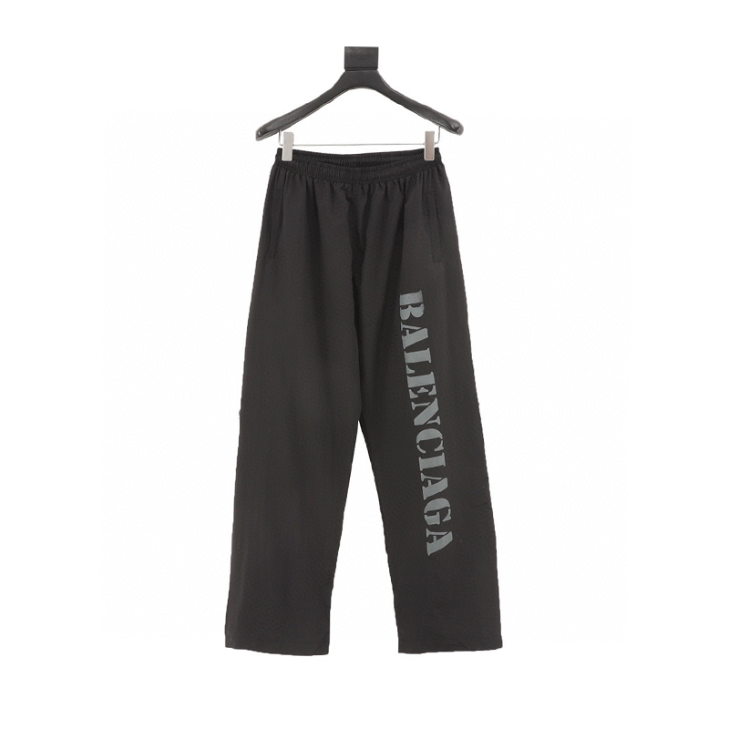 Balenciaga Sweatpants Fuzzy Letter Printing Sports Suit Trousers for Men and Women