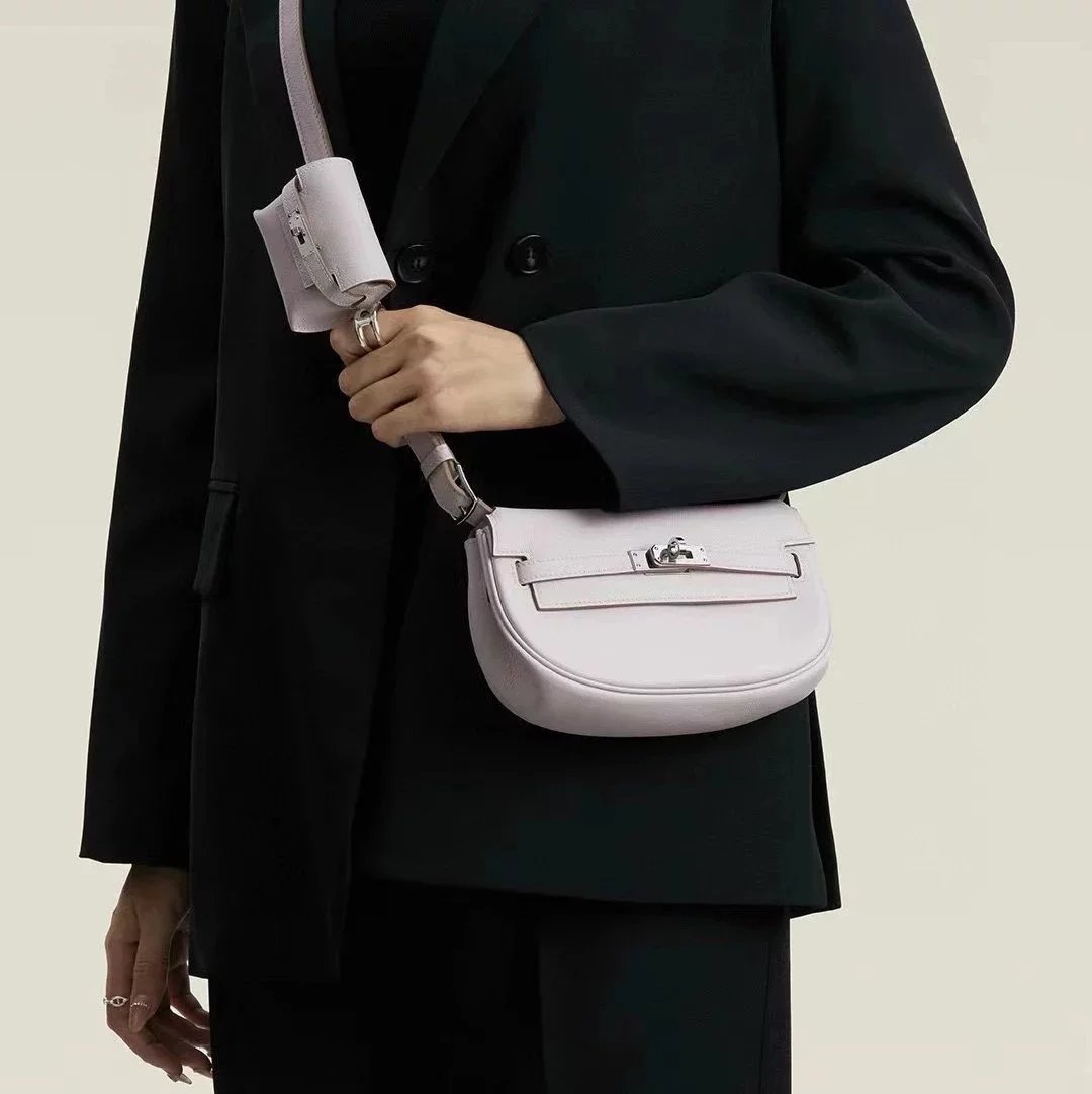 Hermes women's bag Top version Original Leather Custom Handmade Stitching Surrogate Shopping Level24New kellymoove Waist Bag Swift Women's Leather Shoulder Crossbody Chest Bag