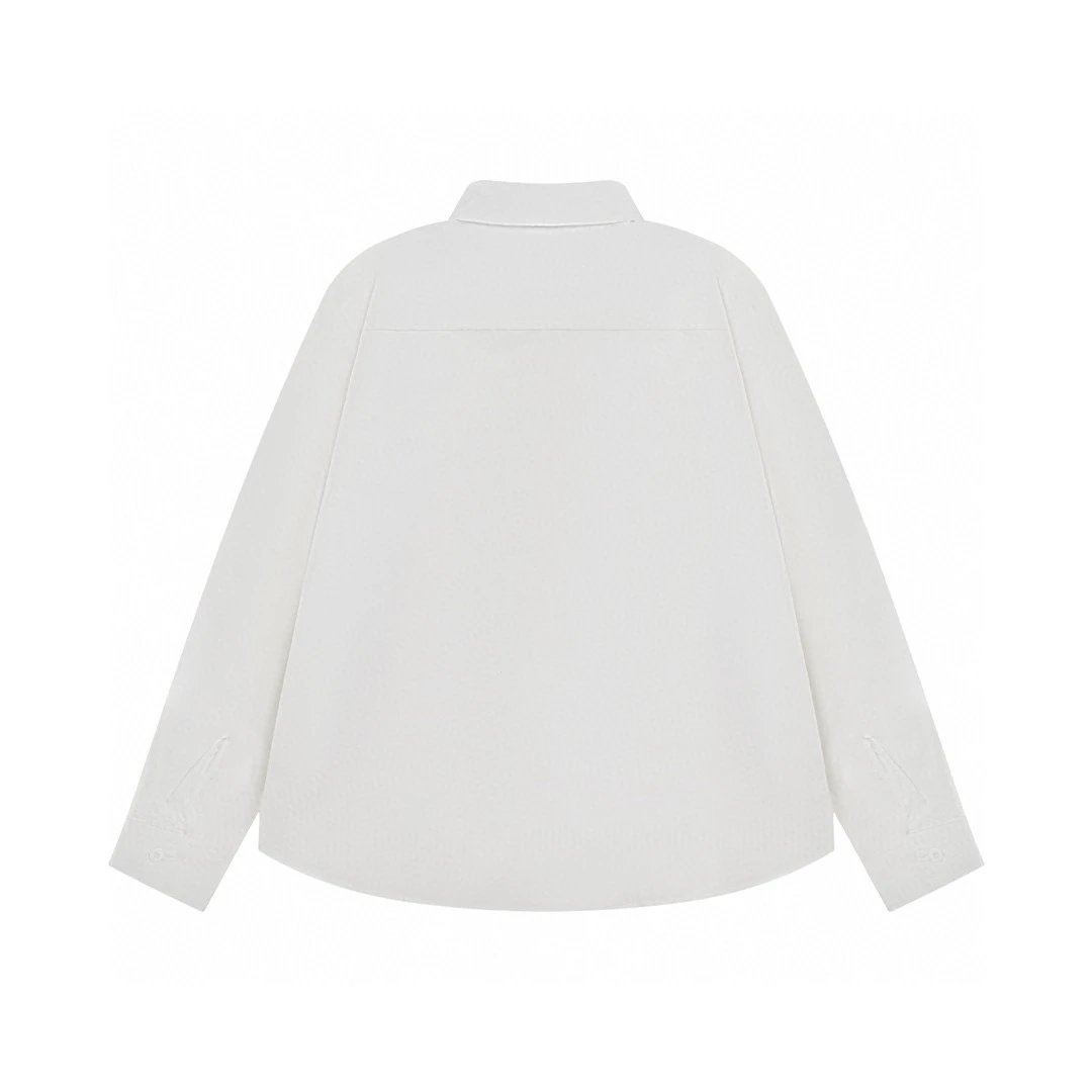 Calvin Klein Shirt Top Version Autumn New Women's Leisure Commute Letters Cotton Loose Shirt Shirt