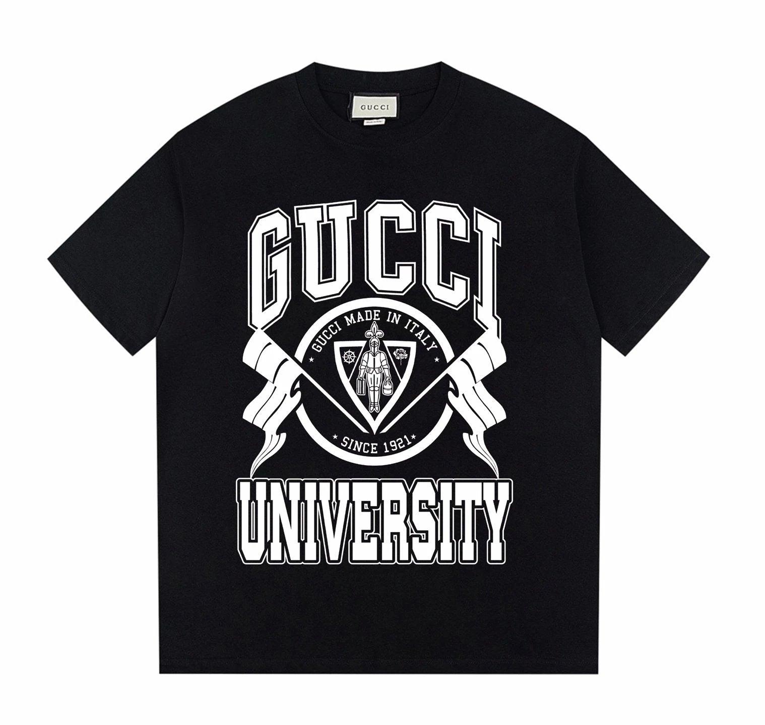 Gucci T-shirt Chest Letter Pattern Print logo round Neck Short Sleeve25ss New Pure Cotton Unisex Style T T-shirt OS Loose Fit Base Shirt Top Half Sleeve T-Shirt