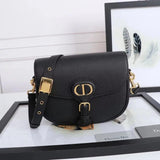 Dior Women's Bag Top version Surrogate Shopping Quality Litchi Pattern Flip Women Bag Bobby Medium Handbag Handbag Lychee Pattern Cattle Leather Bag Montaigne Shoulder Bag Messenger Bag Backpack Messenger Bags Full Leather Bag