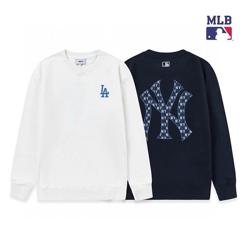 MLB Hoodie Top Version Counter Same Style Crew Neck Pullover Sweatshirt Pullover Men and Women Same Style Autumn and Winter Leisure