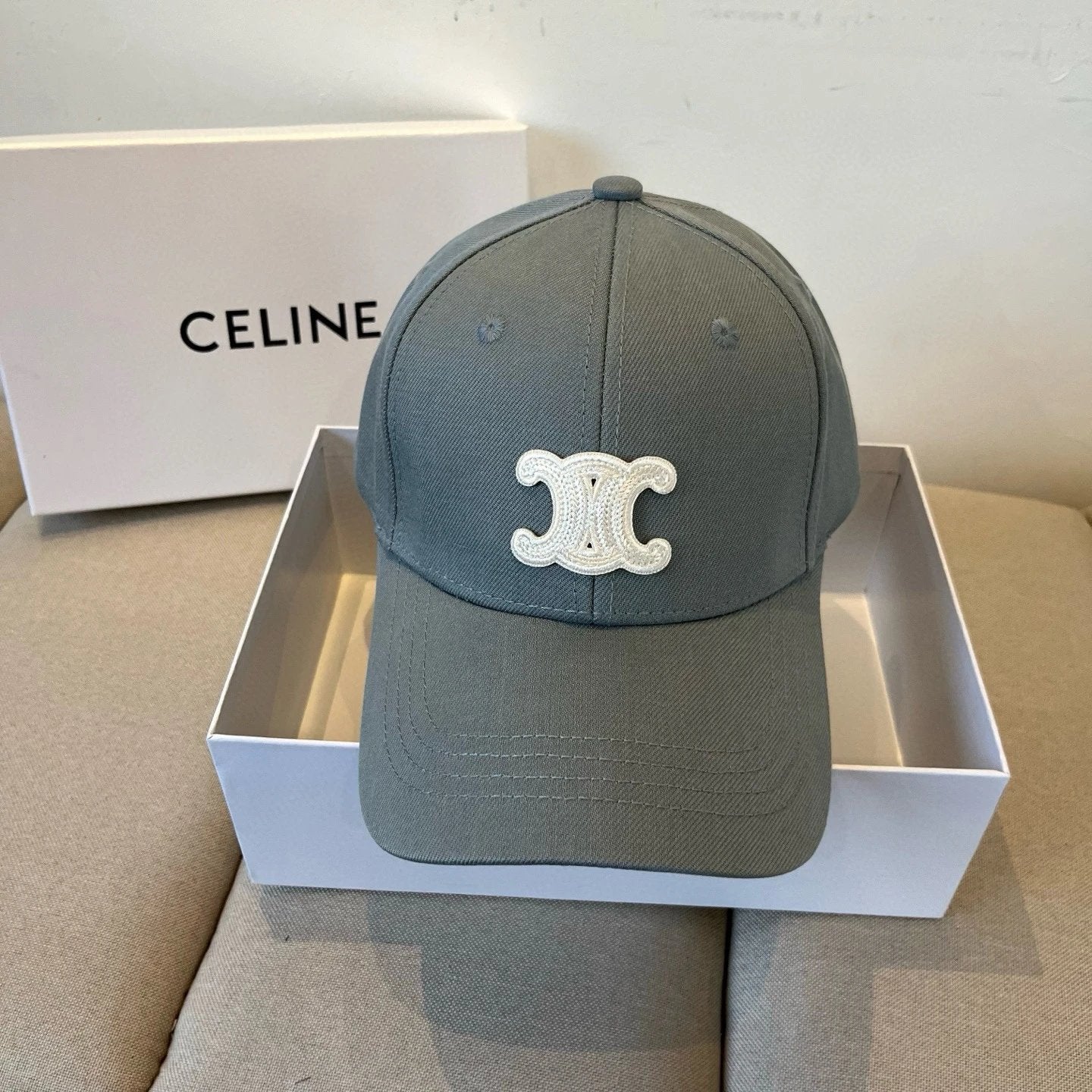 Celine Hat Double C Embroidery logo Baseball Cap Sunshade Sun Protection Duckbill Cap Unisex Couple Style Large Head Circumference Slimming Face Curved Brim Versatile Sports Hat