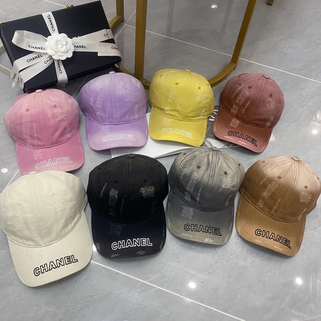 Chanel Hat Peaked Cap Spring and Summer New High Quality Fashion Hat❤️Washed Baseball Cap8Color Input