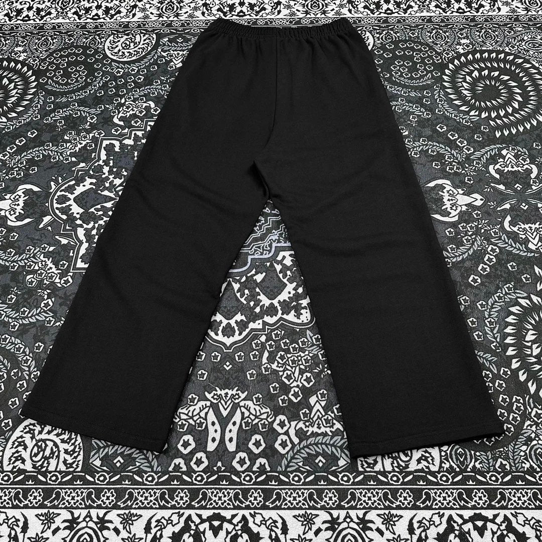 Balenciaga Sweatpants Classic Scythe Double Hook logo Embroidered Solid Color Versatile Casual Sweatpants Long Pants Wide-leg Pants Straight-leg Pants High-waisted Pants Unisex Sports Pants24ss Autumn and Winter New Products