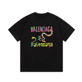 Balenciaga T-shirt 25ss New Pure Cotton Unisex Style T T-shirt OS Loose Fit Base Shirt Top Half Sleeve T-Shirt