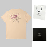 Arc'teryx T-shirt Printed Foam logo round Neck Short Sleeve25ss New Pure Cotton Unisex Style T T-shirt OS Loose Fit Base Shirt Top Half Sleeve T-Shirt