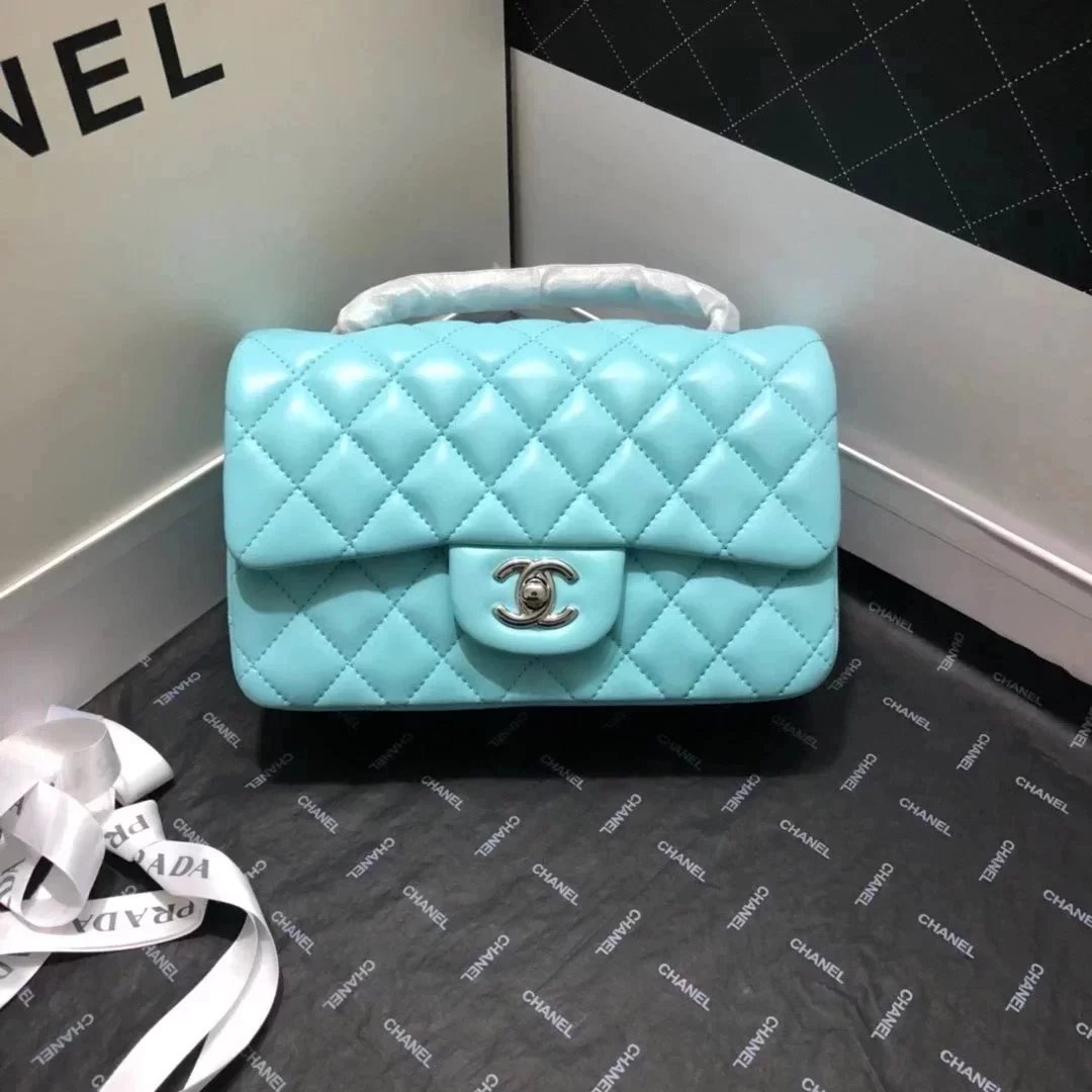 Chanel Women's Bag Top version 【Surrogate Shopping Version Genuine Goods Leather】l Classic CF Large Package mini20cm1116CF Fang Fat Flap Bag Original Sheepskin Women's Bag Chain Bag Crossbody Bag Caviar Cowhide CF20cm