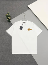 Louis Vuitton LV T-shirt Front and back golden embroidery logo round Neck Short Sleeve25ss New pure cotton T Unisex T-Shirt OS Drop Shoulder Loose Fit Base Shirt Top T-Shirt Short Sleeve