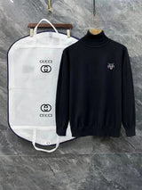 Gucci Sweater Little Tiger logo Turtleneck Sweater Coat Unisex Outerwear Long Sleeve Soft Lazy Style OS Loose fit