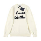 Louis Vuitton LV Sweater Mohair Crew Neck Sweater Long Sleeve Thickened Lazy Style OS Loose Fit Unisex Knit Top Jacket Versatile Casual Wearable Inside and Outside