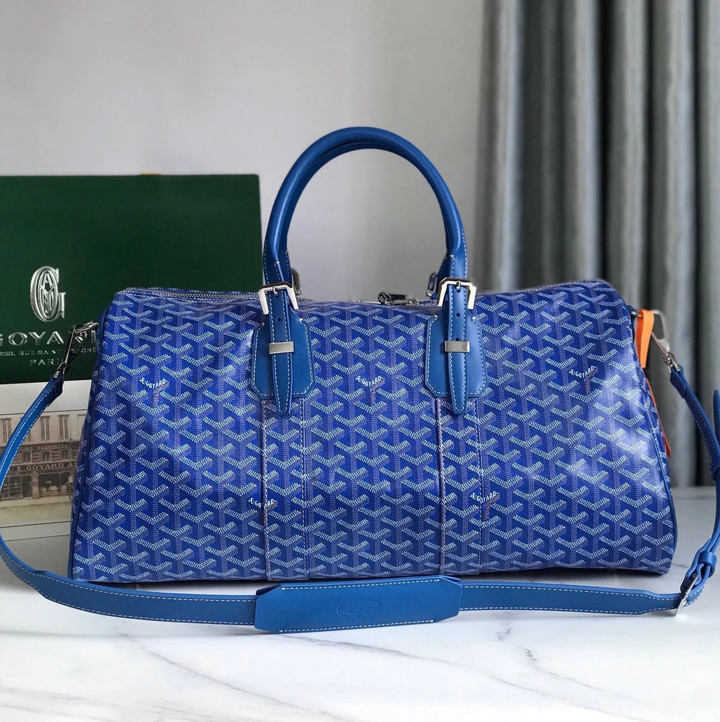 Goyard Bag Top version Original Leather New Product Croisiere50Travel Handbag Sports Bag Boeing Travel Bag50cm45cm Travel Bag Travel Bag Star Same Style Large Capacity Travel Luggage Bag Handbag Men's and Women's Bags boston45Travel Bag