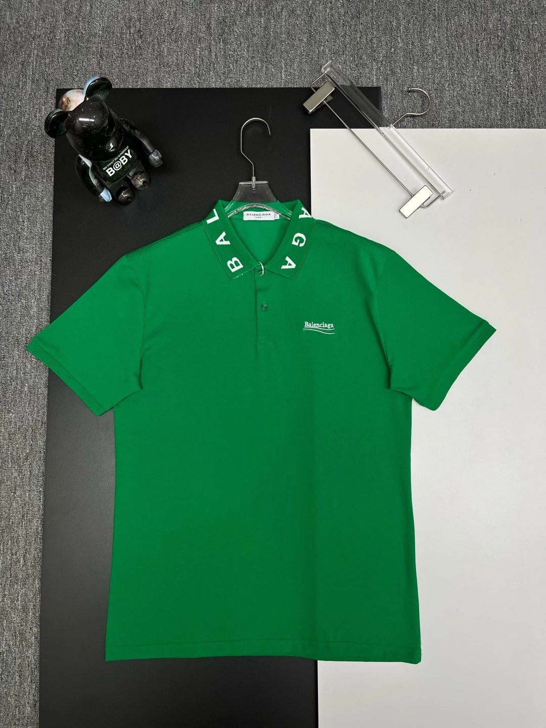 Balenciaga T-shirt Coke letters on the chest logo Embroidery POLO Shirt Lapel Short Sleeve25ss New Unisex Style OS Loose T Summer Half Sleeve Business Shirt Plus Size T-Shirt