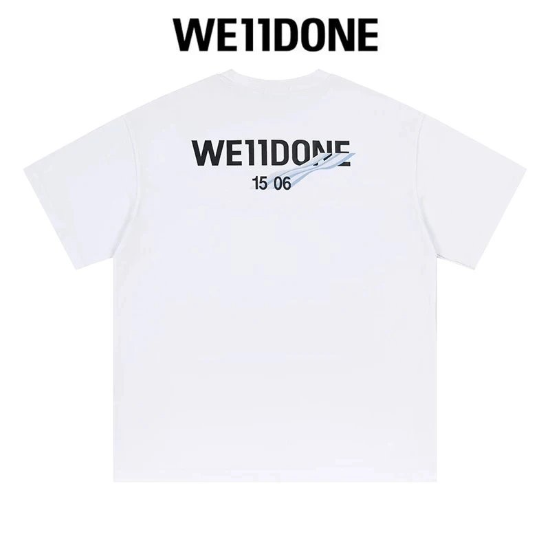 We11done T-shirt Top Spring and Summer New Large Letter Bullet Screen LOGO Simple Short Sleeve T T-shirt Loose Fashion Brand