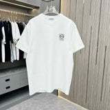 LOEWE T-shirt Back Heat Transfer Film Embossed logo round Neck Short Sleeve25ss New pure cotton T Unisex T-Shirt OS Loose Fit Base Shirt Top Half Sleeve T-Shirt