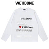 We11done Hoodie Top Version Zhao Lusi Yang Mi Long Sleeve T T-shirt Color Graffiti Letters Gradient Spring and Autumn