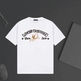 Louis Vuitton LV T-shirt Cartoon Dog Print with Chest Letters logo round Neck Short Sleeve25ss New pure cotton T Unisex T-Shirt OS Drop Shoulder Loose Fit Base Shirt Top T-Shirt Short Sleeve