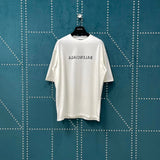 Balenciaga T-shirt Mirror Image Letters on the Chest logo round Neck Short Sleeve25ss New pure cotton T Unisex T-Shirt OS Loose Fit Base Shirt Top Half Sleeve T-Shirt