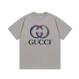 Gucci T-shirt Snake Print Double G Letter Printing logo round Neck Short Sleeve25ss New pure cotton T Unisex T-Shirt OS Loose Fit Base Shirt Top Half Sleeve T-Shirt