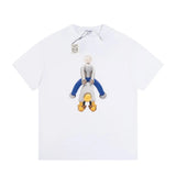 LOEWE T-shirt Cartoon Pattern on the Chest logo round Neck Short Sleeve25ss New pure cotton T Unisex T-Shirt OS Loose Fit Base Shirt Top Half Sleeve T-Shirt