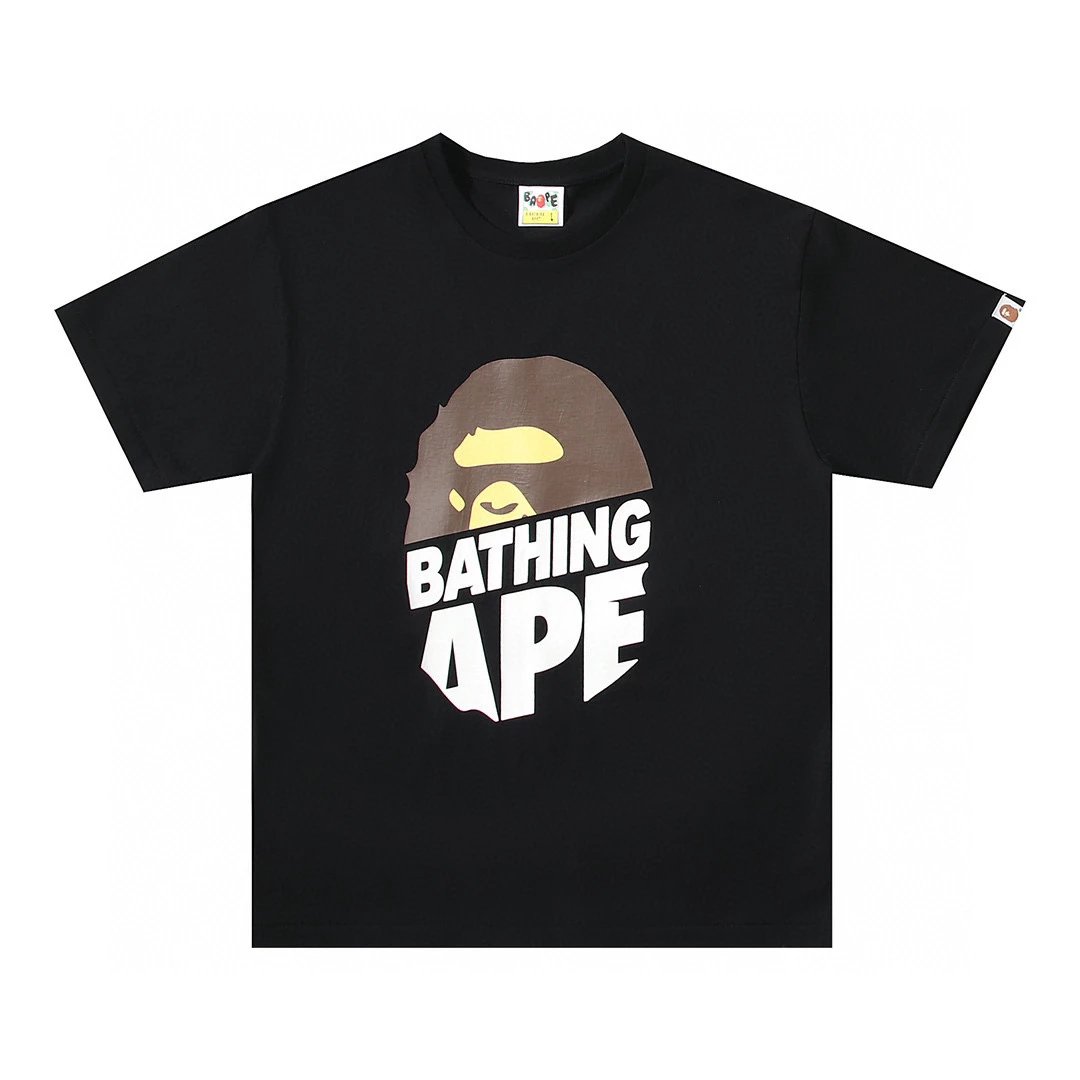 Bape T-shirt Top Version New Men's and Women's Same Style Short Sleeve T Summer Fashion T-shirt