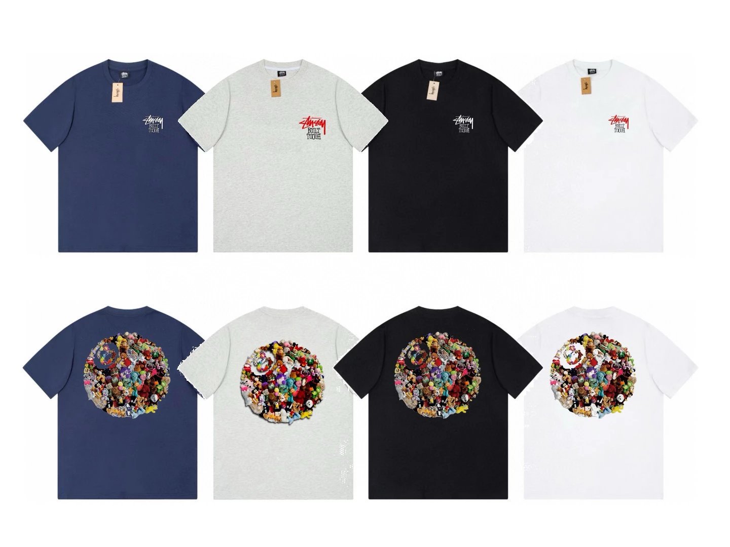 Stussy T-shirt Top Version Maychao2023Joint Fashion Brand Printing Loose Men's and Women's Same High Street Short Sleeve T T-shirt