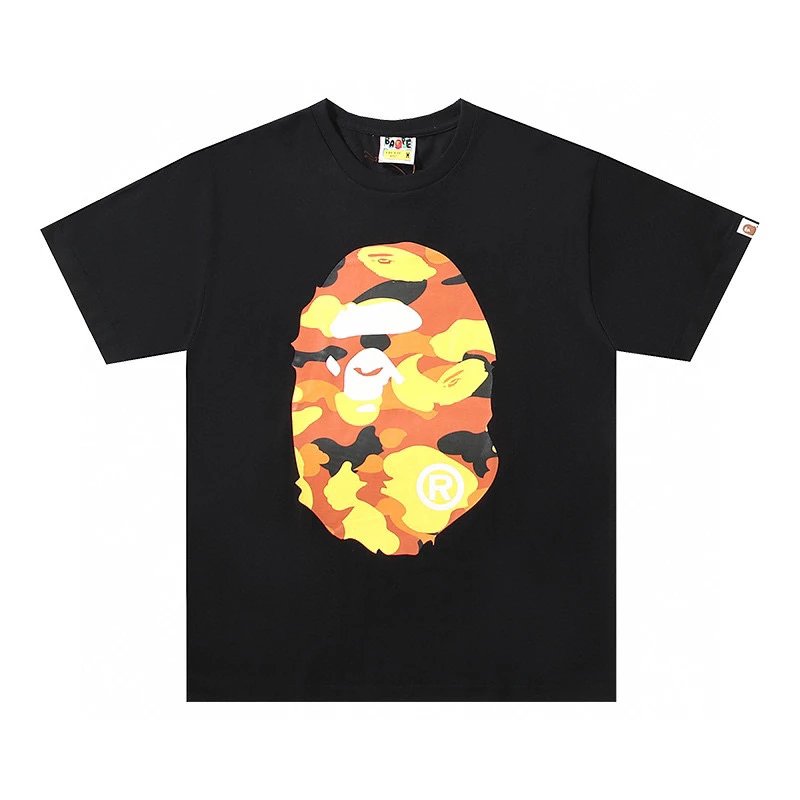 Bape T-shirt Top Version New Print Men's and Women's Casual Short Sleeve T Summer Fashion T-shirt