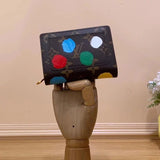 Louis Vuitton LV Wallets/Clutches Top version 【Original Genuine Goods Leather】Grass Room MIUSOU Cooperation Polka Dot Wallet Passport Case Zipper Wallet Short Wallet Wallet Cosmetic Bag Men and Women Same Wallet Wallet Polka Dot Mahjong Bag Pillow Bag Sho