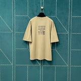 Balenciaga T-shirt Eco-friendly Pattern Print on the Chest logo round Neck Short Sleeve25ss New Pure Cotton Unisex Style T Casual T-Shirt Base Layer Shirt OS Loose Fit Half Sleeve Top Plus Size