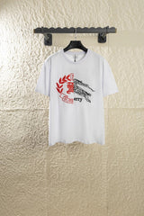Burberry T-shirt Chest Letter Embroidery logo round Neck Short Sleeve25ss New pure cotton T Unisex T-Shirt OS Loose Fit Base Shirt Top Half Sleeve T-Shirt