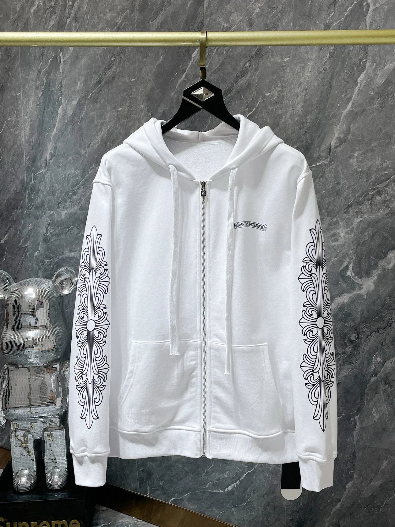 Chrome Hearts Hoodie Top Version Counter Same Style Fashion Brand2024Cotton Wide Casual Loose Hooded Sweater Men's and Women's Hoodies