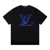 Louis Vuitton LV T-shirt Knitted Top with Large Chest Letters logo round Neck Short Sleeve25ss New pure cotton T Unisex T-Shirt OS Loose Fit Base Shirt Top Half Sleeve T-Shirt