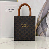 Celine women's bag Top version 【Level Surrogate Shopping】New TriompheMiniTote Tote Arc De Triomphe cabas Presbyopic Tote Vertical Mini Phone Bag Medium Presbyopic Portable Shopping Bag Shoulder Bag Messenger Bag Selin Women's Bag Men's Bag191542194372
