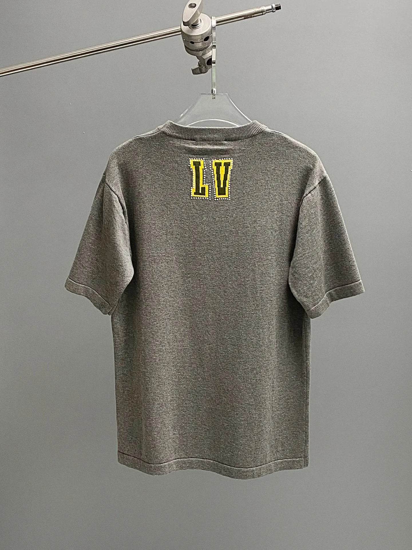 Louis Vuitton LV T-shirt Dog Series Preppy Style Knitted Sweater Crew Neck Short Sleeve25ss New Product T Unisex T-Shirt OS Drop Shoulder Loose Fit Base Shirt Top T-Shirt Short Sleeve