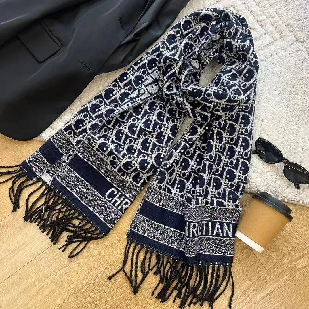 Louis Vuitton LV Dior Scarf Women's Scarf Winter Outer Shawl Double-Sided Cashmere-like Warm Scarf