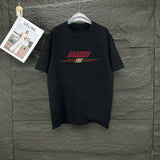 Gucci T-shirt Digital Direct Print on Chest logo round Neck Short Sleeve25ss New pure cotton T Unisex T-Shirt OS Loose Fit Base Shirt Top Half Sleeve T-Shirt