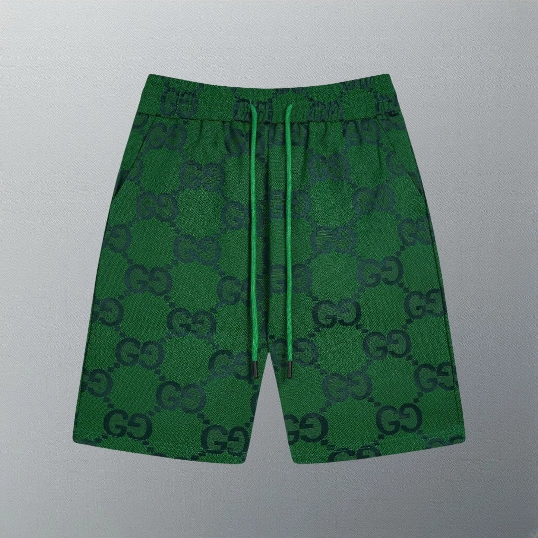 Gucci Shorts Full Body Double G Alphabet Jacquard logo Five-point Shorts25ss New Drawstring Casual5Two-Piece Casual Sweatpants Summer Pants Unisex Pure Cotton Sweatpants