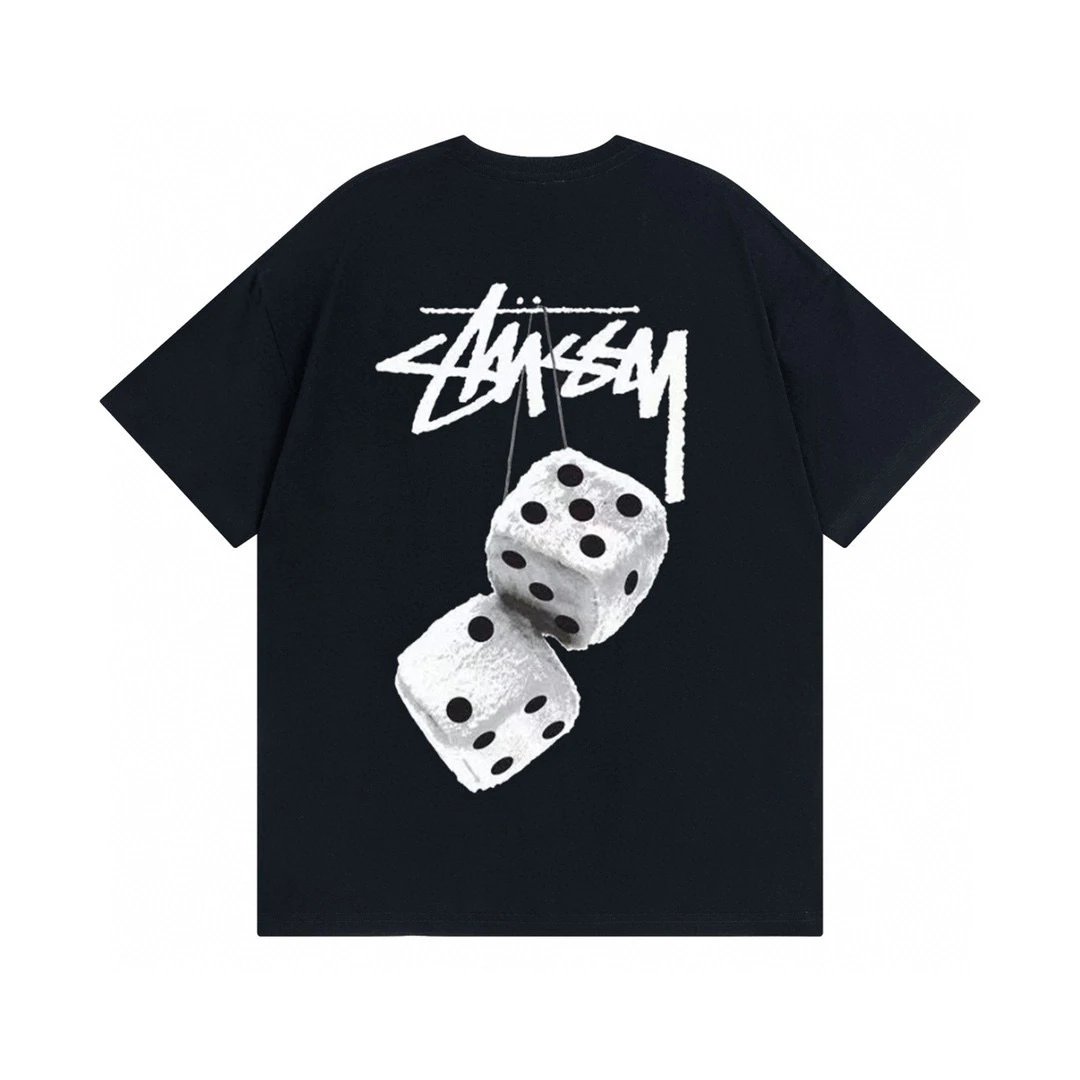 Stussy T-shirt Short Sleeve T T-shirt Flower Crown Love Casual Loose American Couple Wear-CY