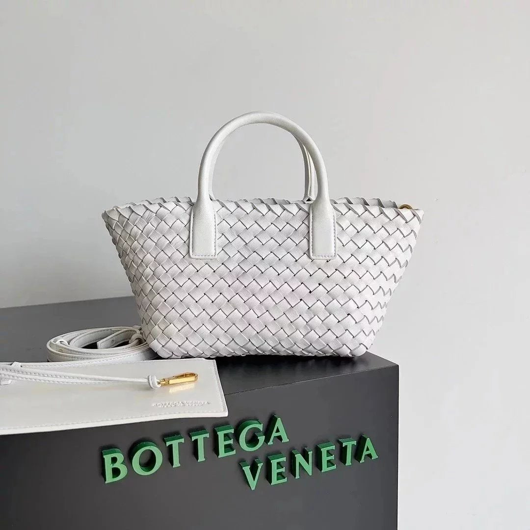 Bottega Veneta Women's Bag Top version 【Surrogate Shopping Edition】New Arrival MiniCabat Limited Mini Basket Tote Cabat Woven Bag Portable Shopping Basket Bag Woven Vegetable Basket New Woven Shopping Basket Bag Treasure Dish Jia Woven Oversized Shopping