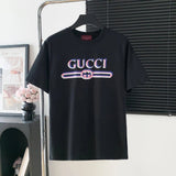 Gucci T-shirt Chest GG Printing Logo Logo Crew Neck Short Sleeve25ss New pure cotton T Unisex T-Shirt OS Loose Fit Base Shirt Top Half Sleeve T-Shirt
