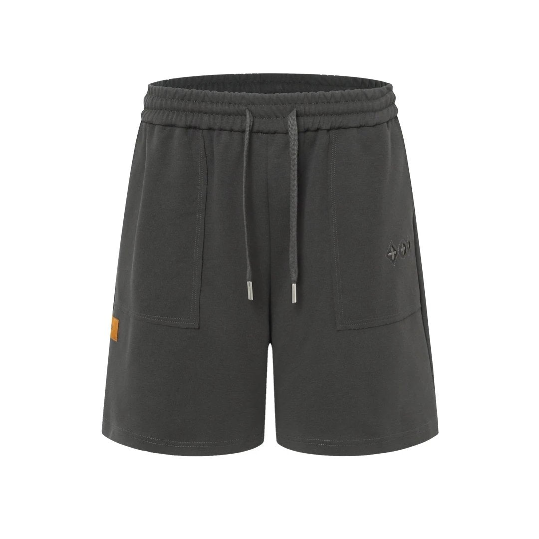 Louis Vuitton LV Shorts Appliqué Embroidery3D Effect logo Five-point Shorts25ss New Heavy Drawstring American Style Casual Summer Pants5Two-in-One Casual Sweatpants for Men and Women