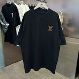 Louis Vuitton LV T-shirt Chest Letter Embroidery logo round Neck Short Sleeve25ss New Pure Cotton Unisex Style T T-shirt OS Loose Fit Base Shirt Top Half Sleeve T-Shirt