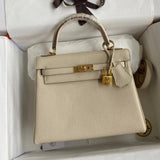 Hermes women's bag Top version Women's Bag Women's Bag Handbag Shoulder Bag Messenger Bag Kelly25cm28cmKellytogo Cowhide Wax Line Hand Sewing