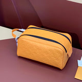 Louis Vuitton LV Wallets/Clutches Top version 【Top with High Version】【LockerDoppKit Toilet Bag】M83112Flower(Silk Screen)Black Color Wash Bag DOPP Toilet Bag/Cosmetic Bag Men's and Women's Bags Handbag Presbyopic M83112Black Flower Wash Bag Large M12641