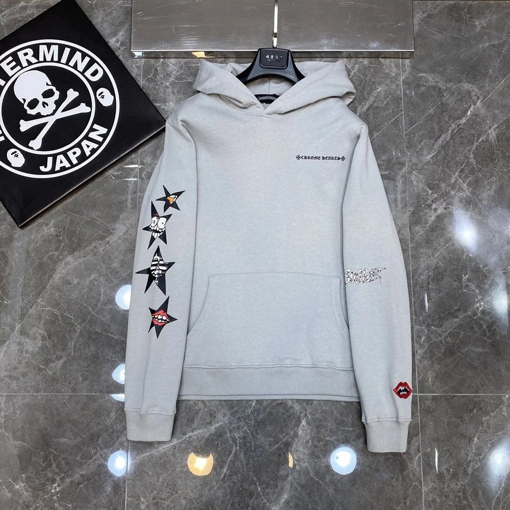 Chrome Hearts Hoodie Cross Hooded Sweater Loose Men's and Women's Zipper Hoodie