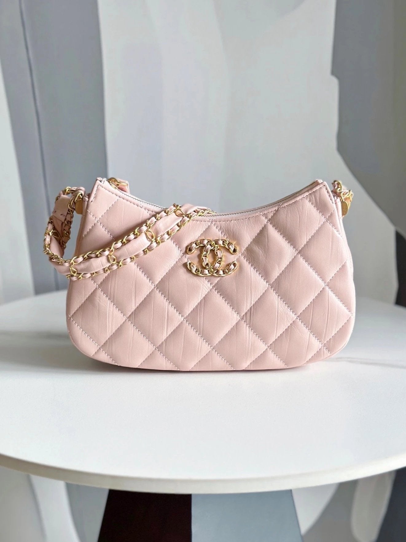 Chanel Women's Bag Top version 【Surrogate Shopping Edition】23K New hobo Underarm Bag Women's Bag19bag Series Underarm Bag Vintage Crumpled Cowhide Leather Single-Shoulder Bag19hobo Underarm Bag New Bags AP3647AS4422