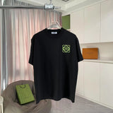 LOEWE T-shirt Front Vacuum Totem Embroidery logo round Neck Short Sleeve25ss New pure cotton T Unisex T-Shirt OS Loose Fit Base Shirt Top Half Sleeve T-Shirt