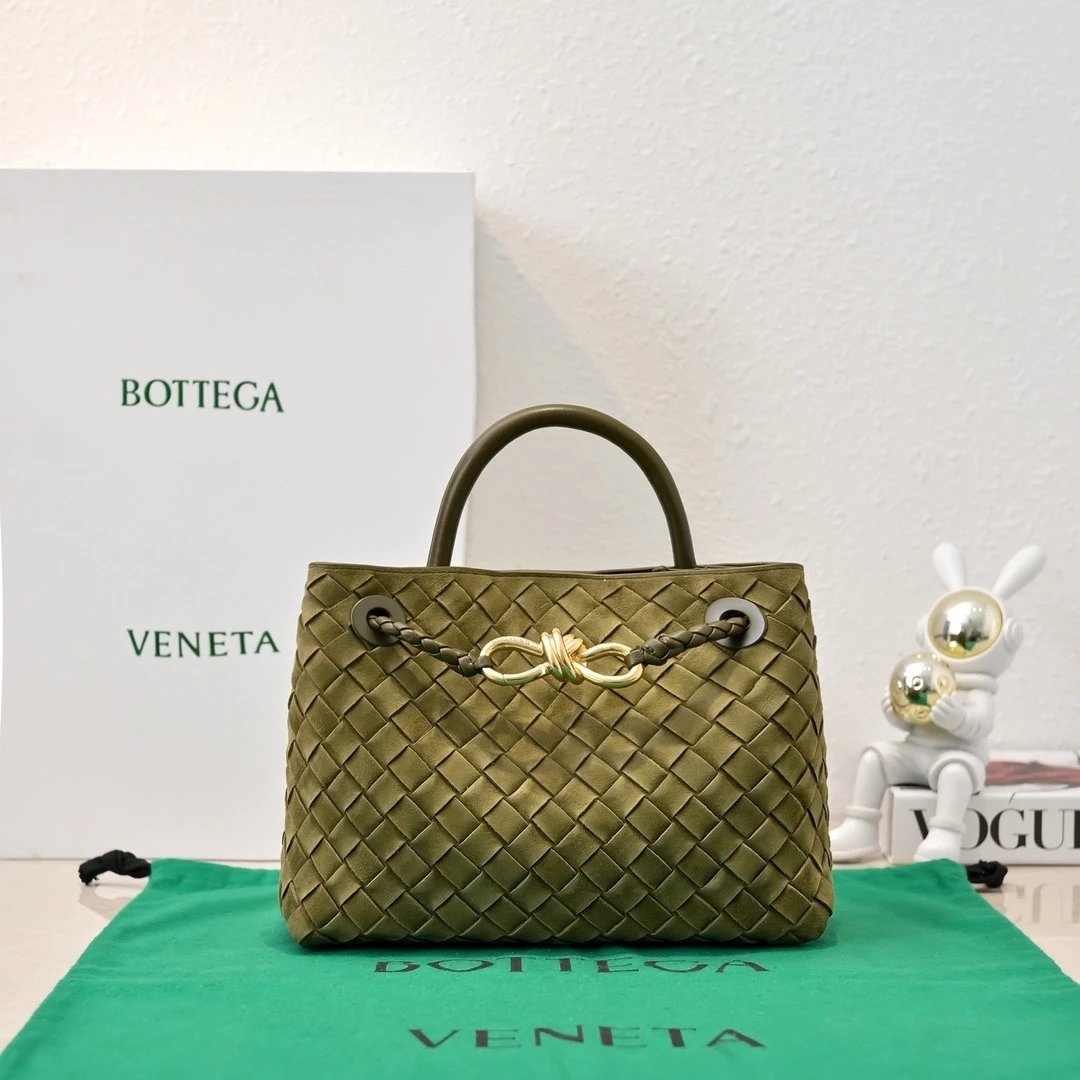 Bottega Veneta Women's Bag Top version 【Level Surrogate Shopping】Home Autumn and Winter New andiamo Handbag Woven Bag Suede Horoscope Buckle Briefcase Shopping Bag Tote Bag tote Bag Handbag Shoulder Crossbody Bag24Autumn and Winter Matte Leather New Women