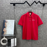 Burberry T-shirt Classic Brand 3D Embossed Print on Chest logoPOLO Shirt Lapel Short Sleeve25ss New Unisex Summer Short Sleeve OS Loose T Business Half Sleeve Shirt Plus Size T-Shirt